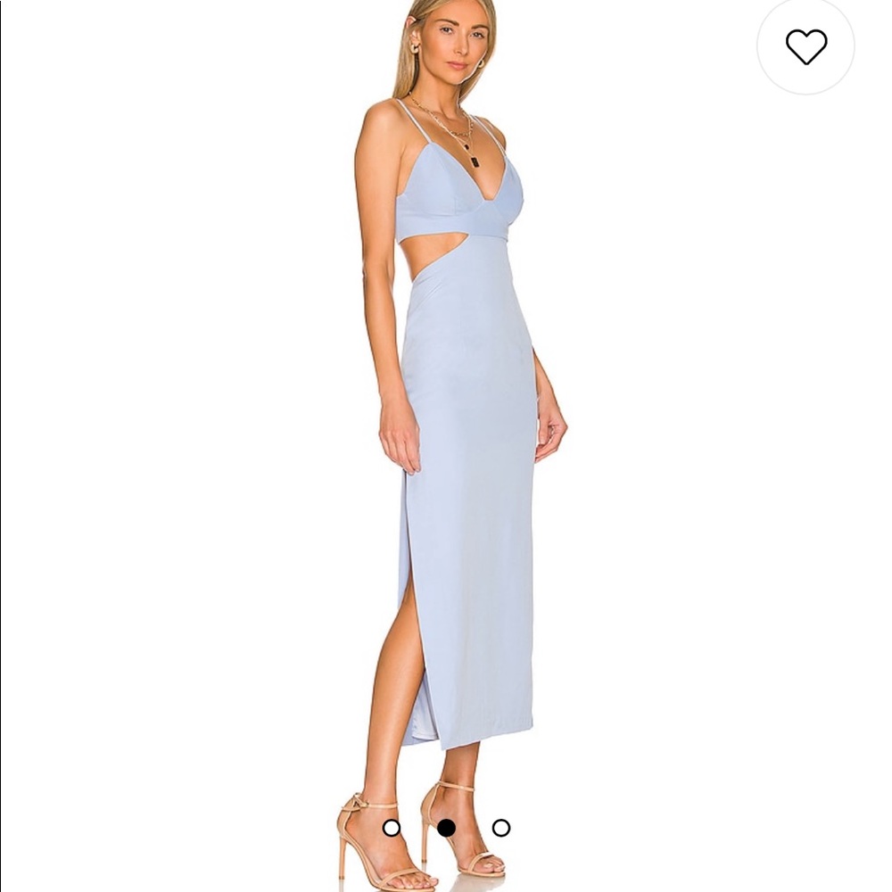 Cut out slit midi dress